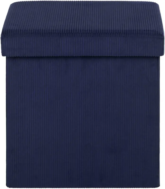 Sitzbox Cord aus Kord in Dunkelblau