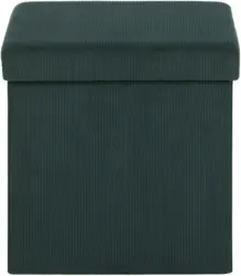 Sitzbox Cord aus Kord in Dunkelgrün