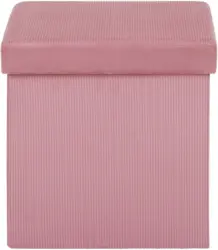 Sitzbox Cord aus Kord in Altrosa