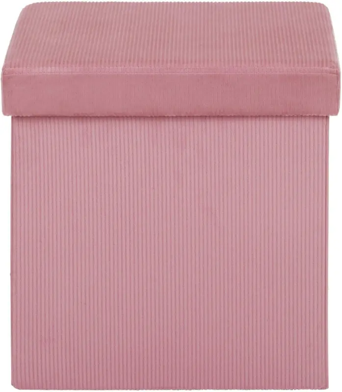 Sitzbox Cord aus Kord in Altrosa