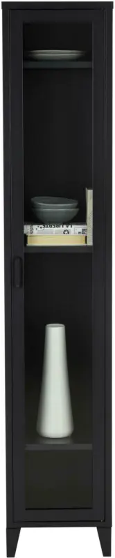 Vitrine aus Metall in Schwarz