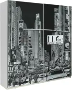 m&ouml;max Schwebet&uuml;renschrank Schwarz, Wei&szlig;