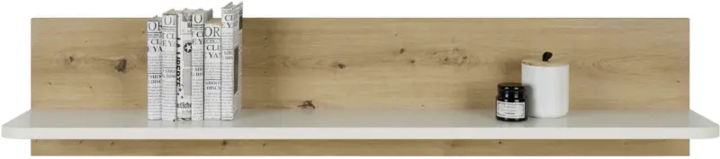 Wandboard in Weiß/Eichefarben