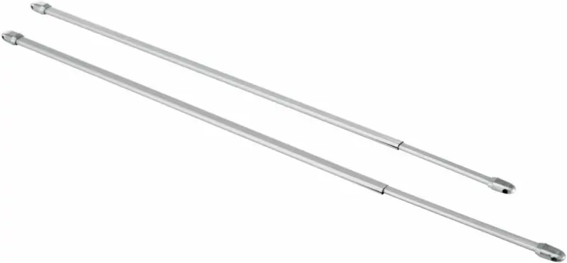 Vitragenstange Simple in Silber ca. 80-120cm, 2 Stk.