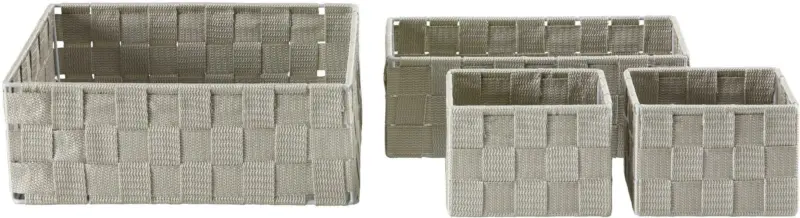 Korbset Kelly in Grau, 4-teilig