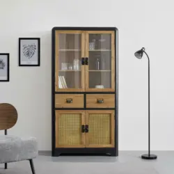 Buffet 'Travis', schwarz/braun