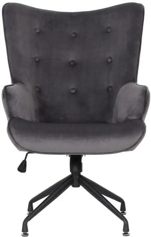 Drehstuhl aus Samt in Grau