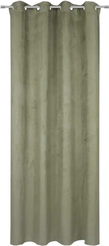 Ösenvorhang Velours in Grün ca. 140x245cm