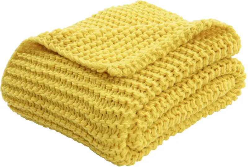 Kuscheldecke Emily in Gelb ca. 110x160cm