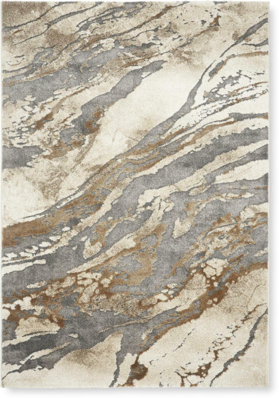 Webteppich Marmor 1 in Grau/Beige ca. 80x150cm