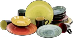 Kombiservice Samoa aus Steinzeug, 16-teilig