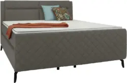 Boxspringbett in Greige ca. 160x200cm