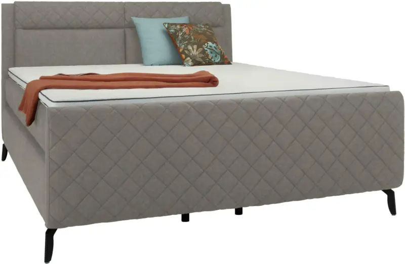 Boxspringbett in Beige ca. 180x200cm