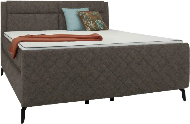 Boxspringbett in Dunkelbraun ca. 180x200cm