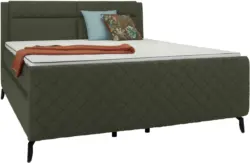 Boxspringbett in Grün ca. 160x200cm