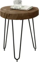 mömax Beistelltisch 'Bagli' Ø ca. 30 cm, aus Sheesham