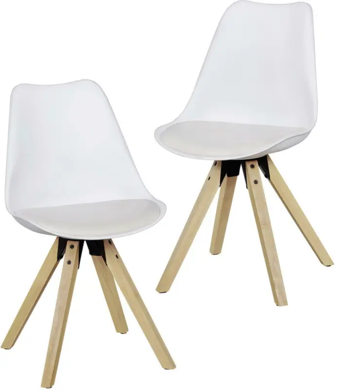Stuhl - Set 'WL5.024' , 2 - er Set , weiss