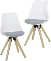 Stuhl-Set 'WL5.025' , 2 - er Set , weiss/grau