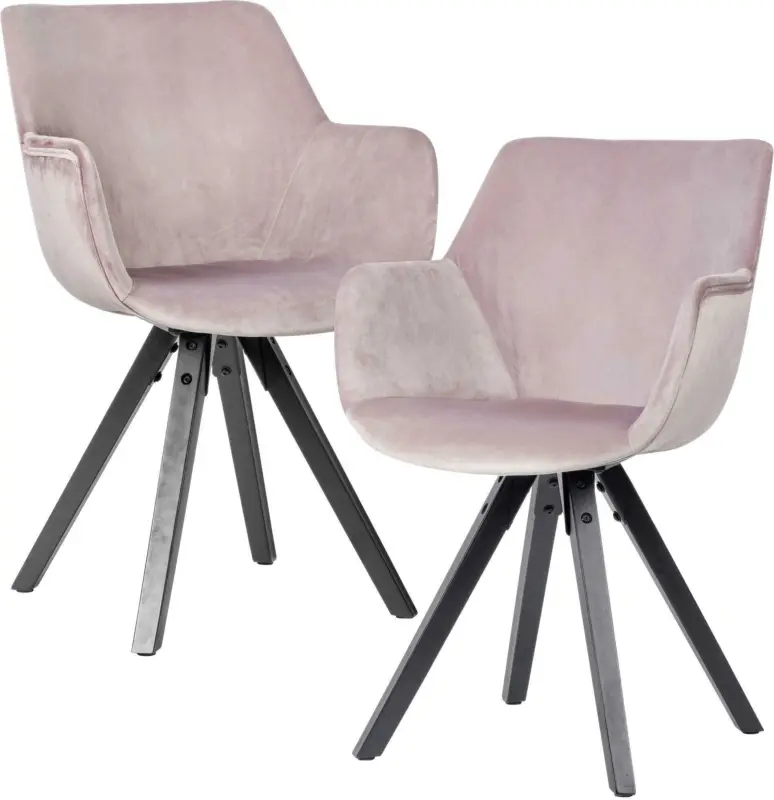 Armlehnstuhl-Set 'WL6.120', 2-er Set, rosa