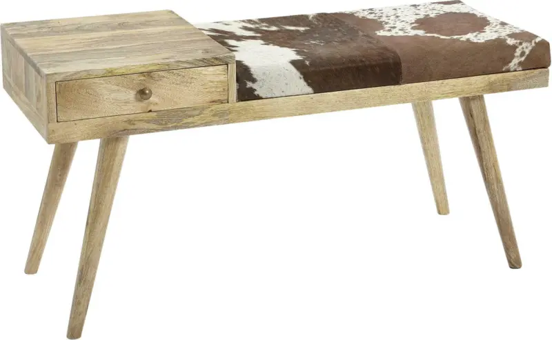 Sitzbank 'Salim', braun/weiss