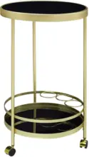 mömax Dornbirn - Ihr Trendmöbelhaus in Dornbirn Servierwagen 'WL6.000' Ø ca. 45 cm, schwarz/gold