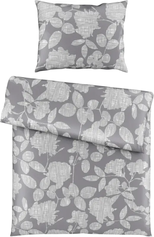Bettwäsche Thea in Grau ca. 140x200cm