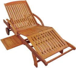 Gartenliege 'Sun Flair' aus Eukalyptus, braun