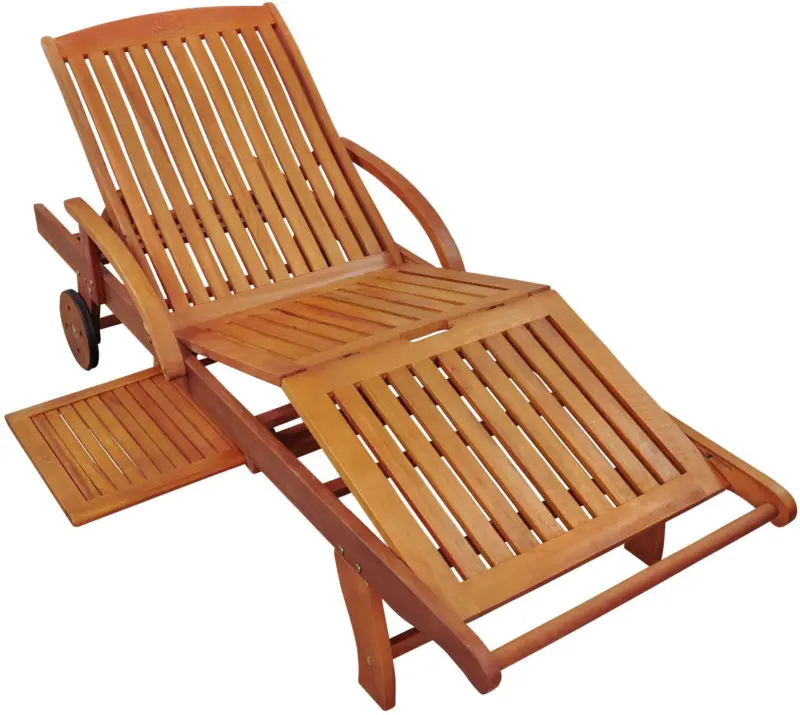 Gartenliege 'Sun Flair' aus Eukalyptus, braun