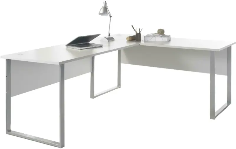 Eckschreibtisch in Hellgrau 'Office Lux'
