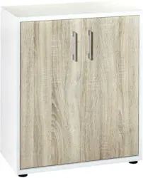 Aktenschrank 'Serie 200', weiß/eichefarben