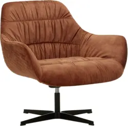 Sessel aus Samt in Rostfarben