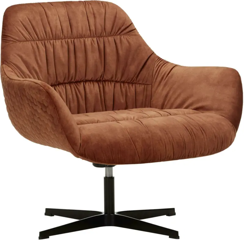 Sessel aus Samt in Rostfarben