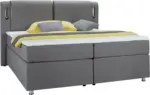 mömax Boxspringbett in Hellgrau ca. 180x200cm