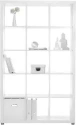 Raumteiler in Weiß mit 15 Fächer