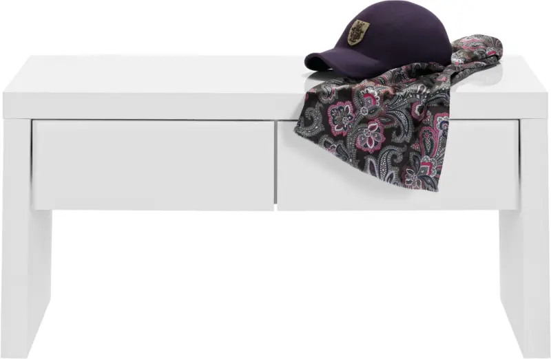 Garderobenbank in Wei&szlig;