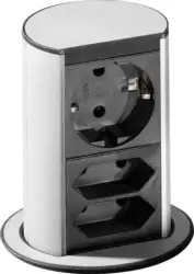 Steckdosenelement Elevator Edelstahlfarben