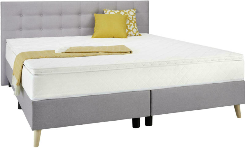 Boxspringbett in Grau ca. 160x200cm