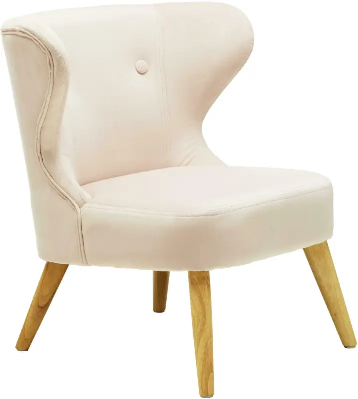 Kindersessel aus Samt in Rosa