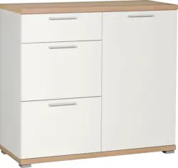 Kommode in Eiche/Weiß