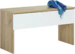 mömax Garderobenbank Weiß/Eichefarben