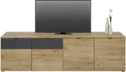 TV-Element in Graphit/Eichefarben