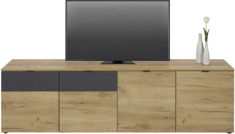 TV-Element in Graphit/Eichefarben