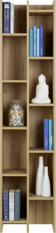 Wandregal in Eichefarben