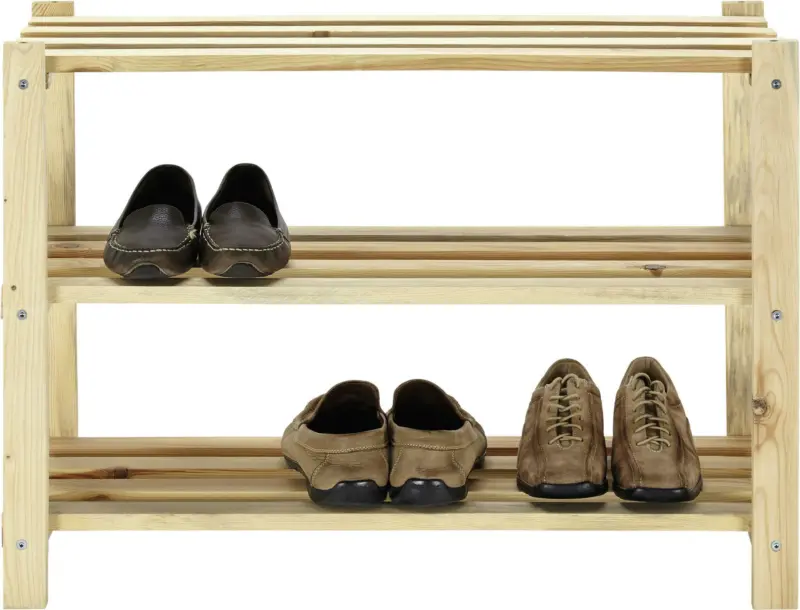 Schuhregal in Kieferfarben