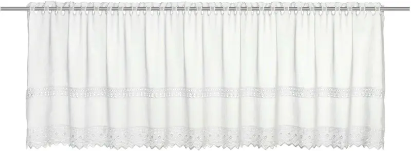 Kurzgardine Pia Weiß, ca. 150/47cm