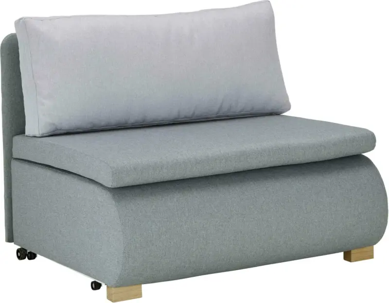 Schlafsessel in Mintgrün mit Rückenkissen