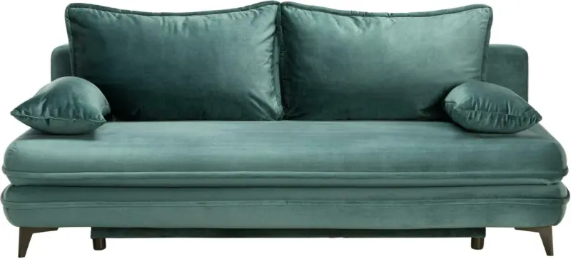 Schlafsofa in Petrol mit Bettfunktion