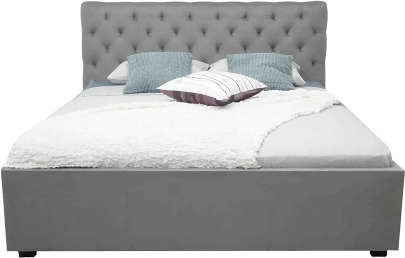 Polsterbett in Grau ca. 140x200cm