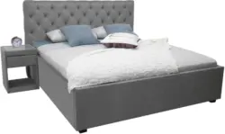 Polsterbett in Grau ca. 180x200cm