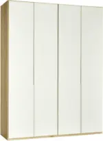 mömax Drehtürenschrank in Weiß aus Glas